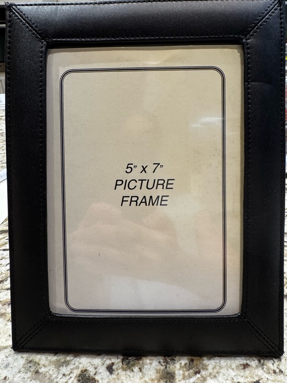 Classic Black Leather  5x7 Picture Frame